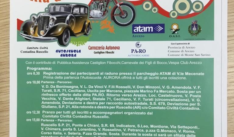 9° Raduno provinciale “Città di Arezzo” – domenica 19 maggio 2019