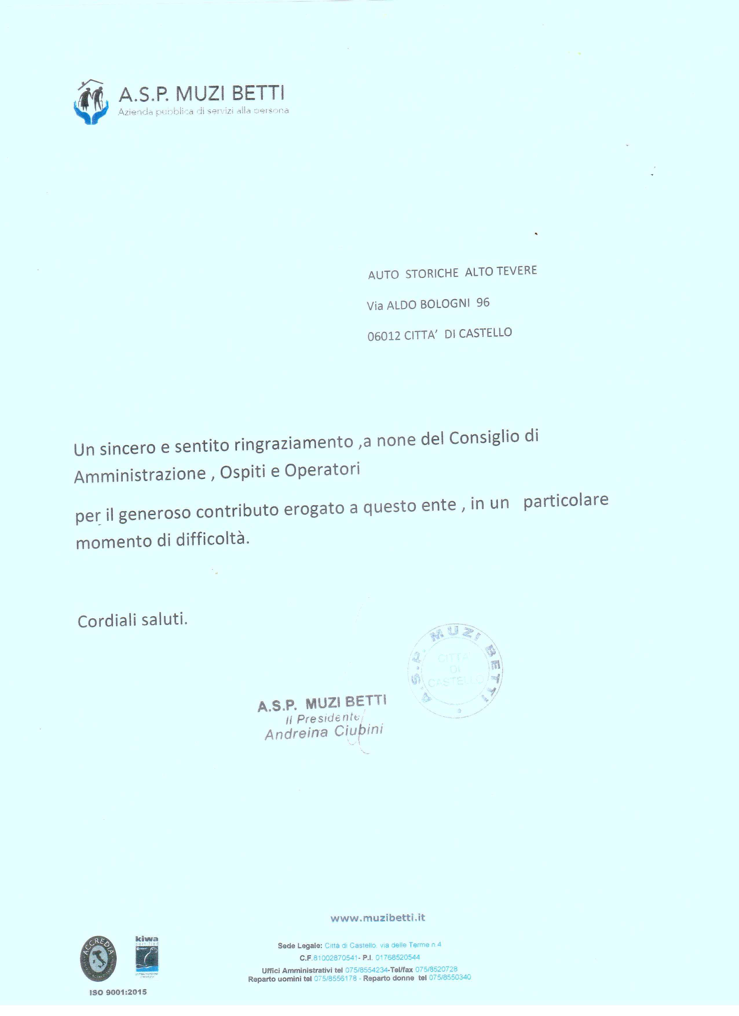 Club Altotevere per il sociale